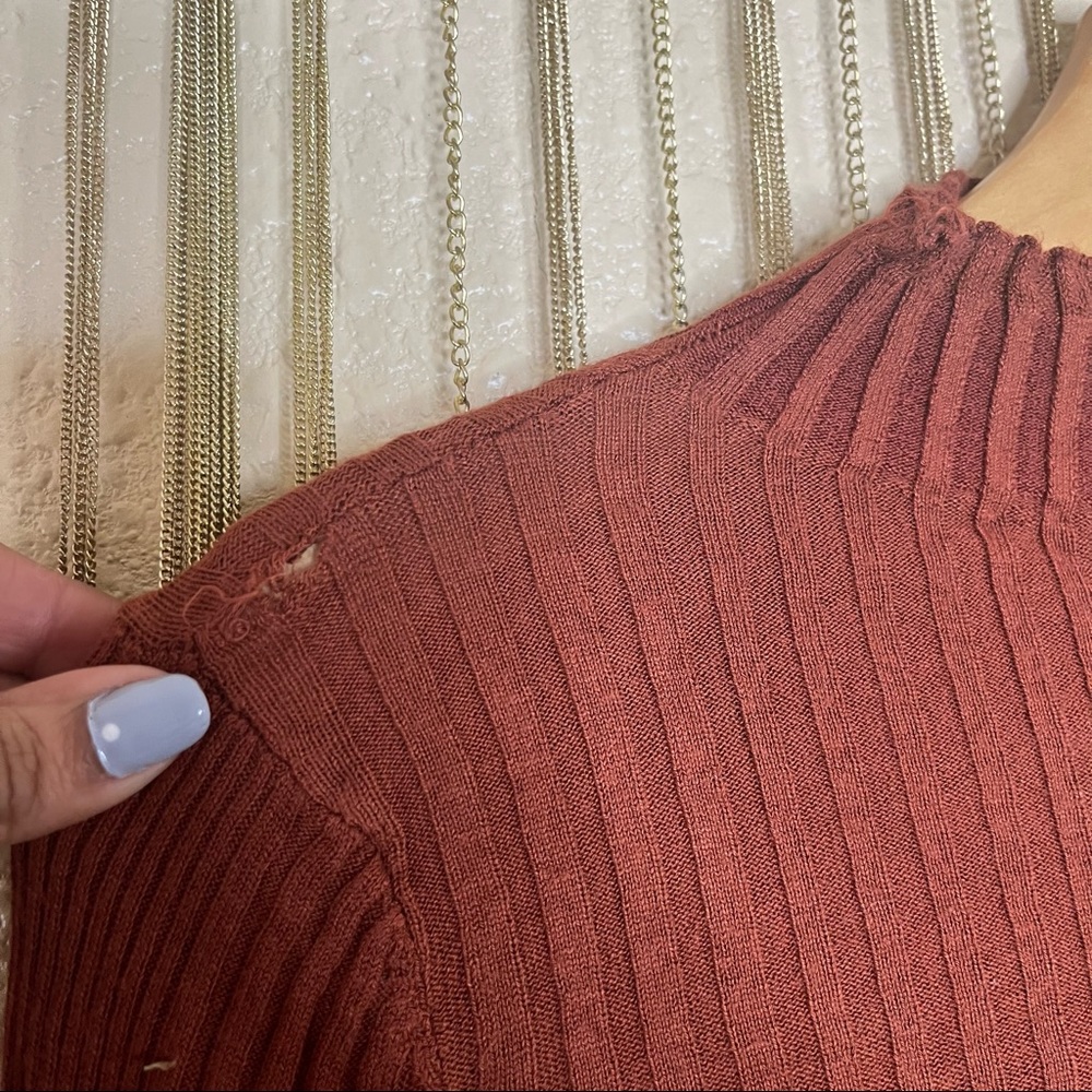 Free people longsleeve cropped top ribbed top - Picture 2 of 6